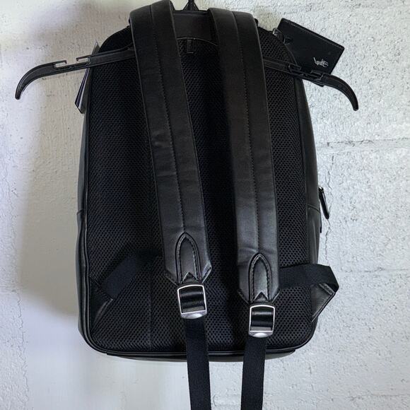 Polo Ralph Lauren Men's Smooth Leather Backpack black $348 - Picture 6 of 15